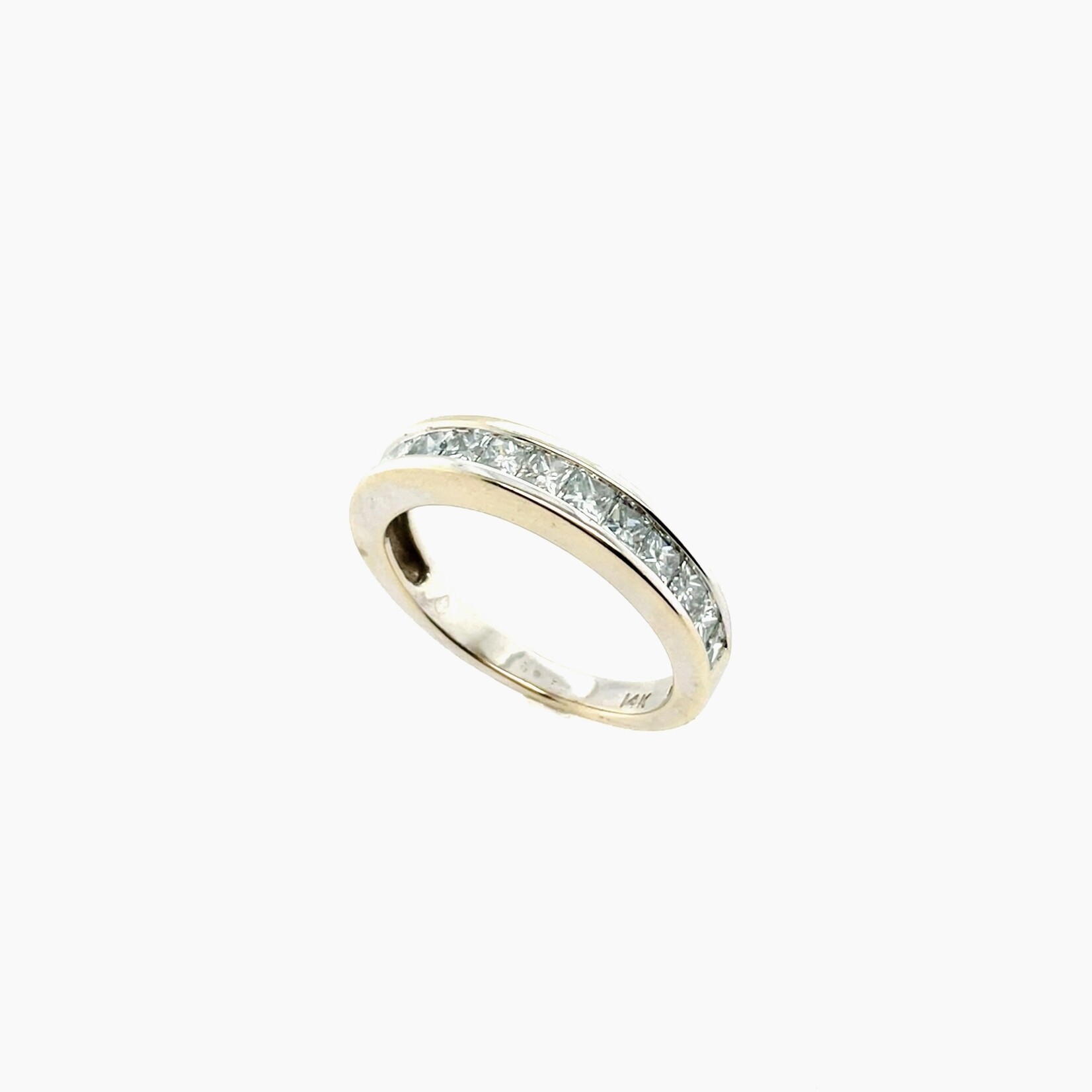 Millenia 14K WG Square Diamond Band, Size 5.5