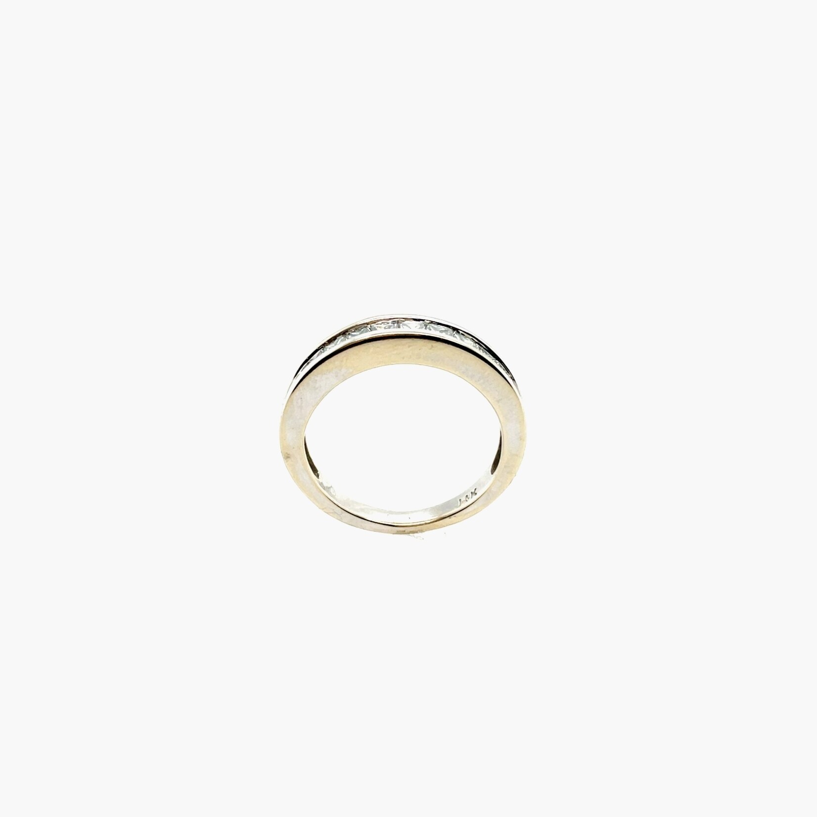 Millenia 14K WG Square Diamond Band, Size 5.5