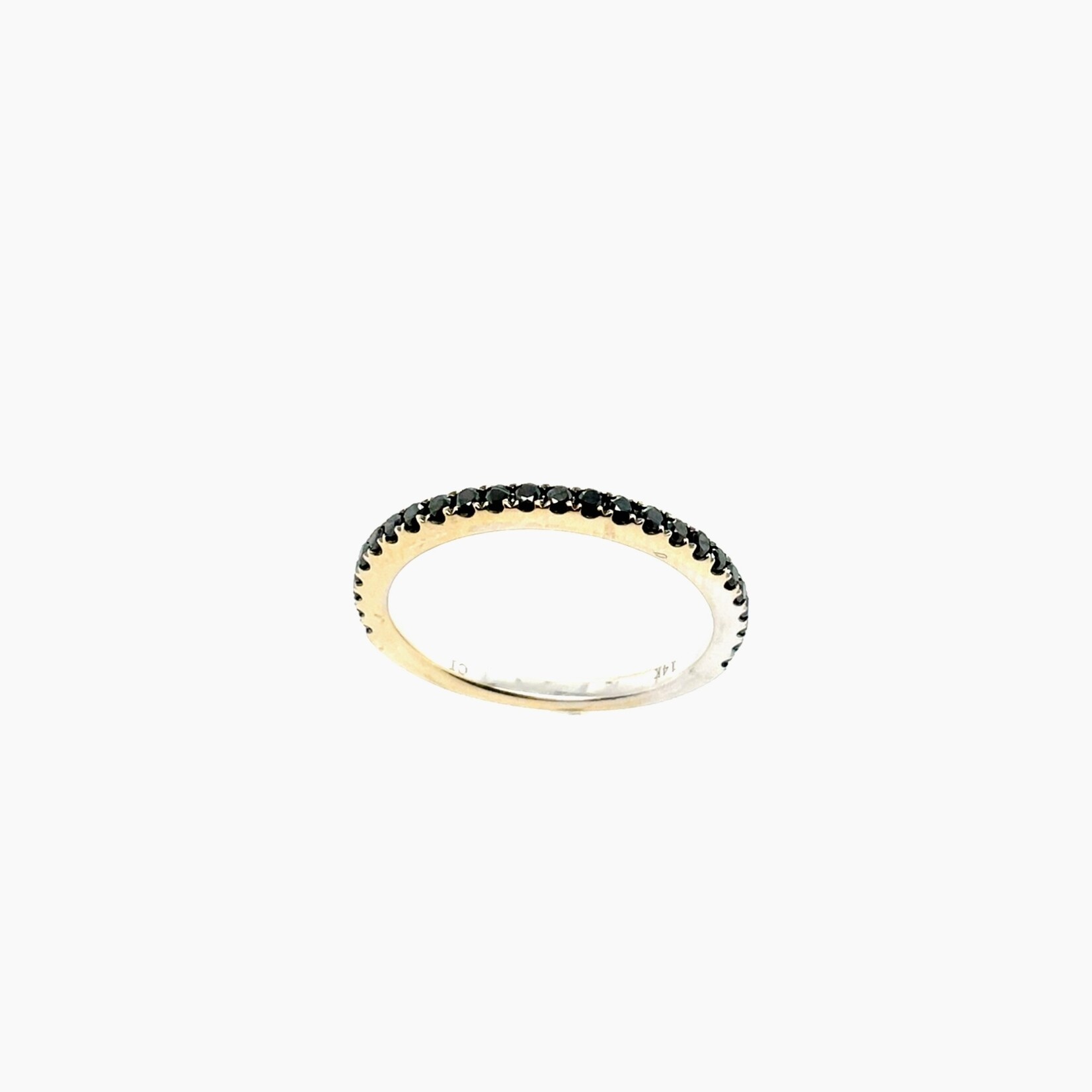 14K Black Diamond Ring Size 6