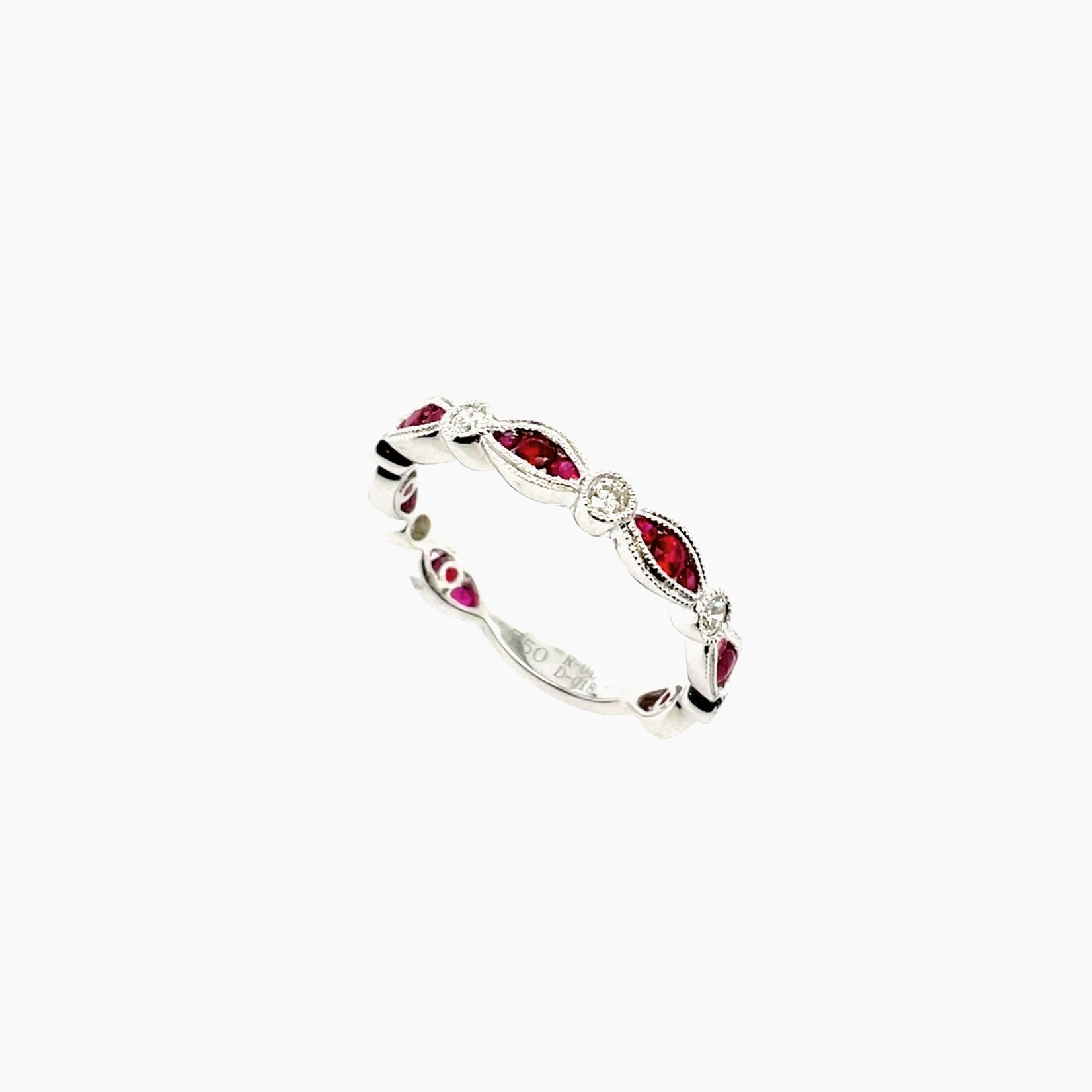 18K Diamond and Ruby Band Size 6.75