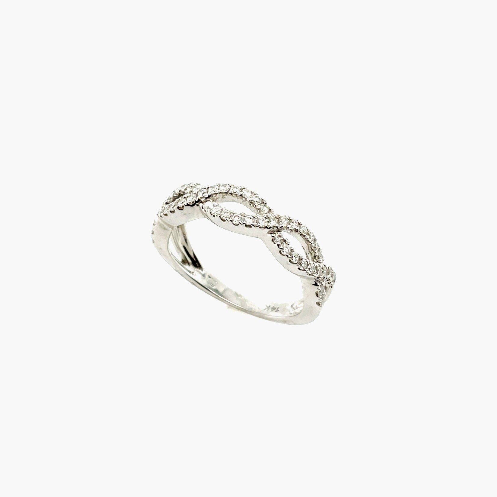 14K White Gold Infinity Band Size 6