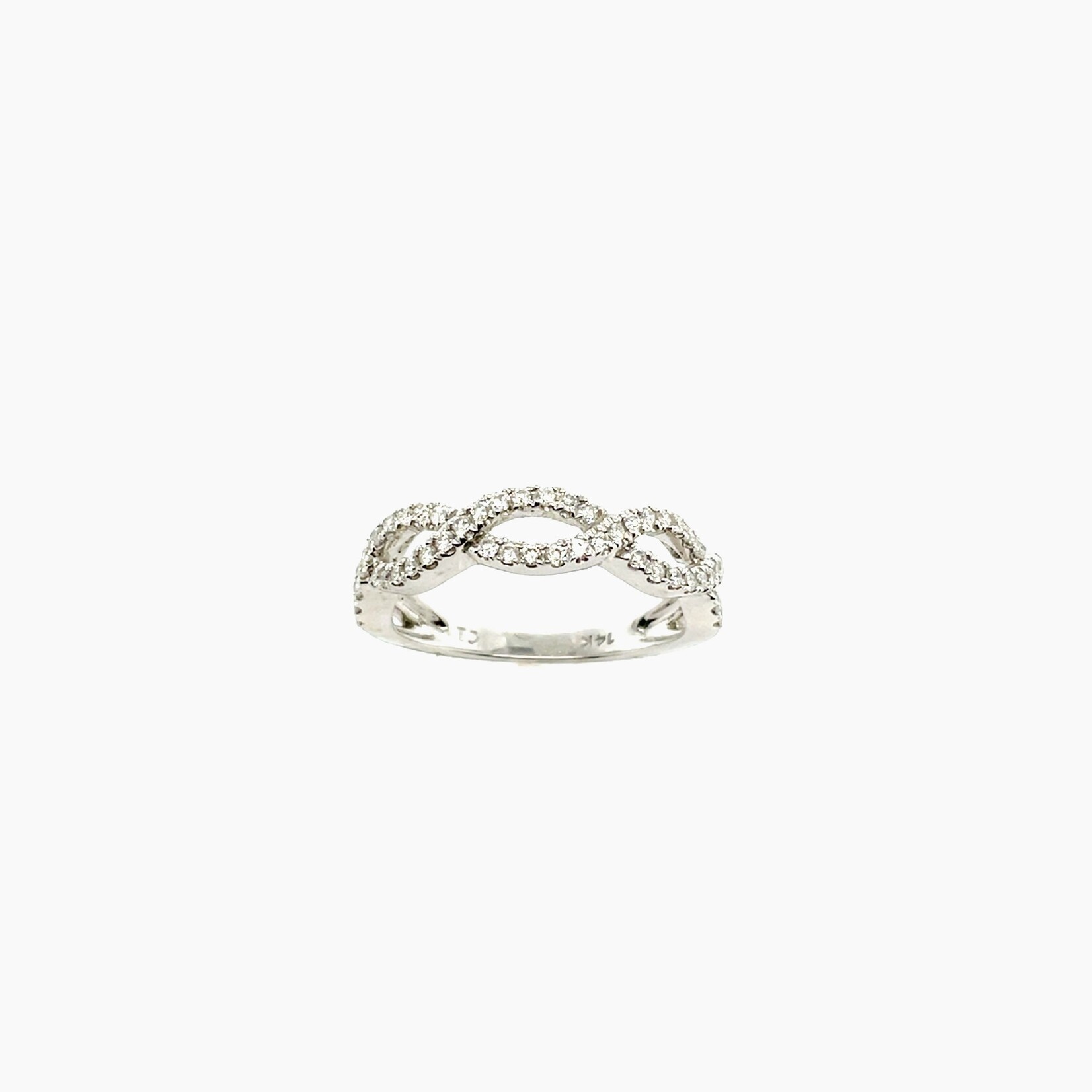 14K White Gold Infinity Band Size 6