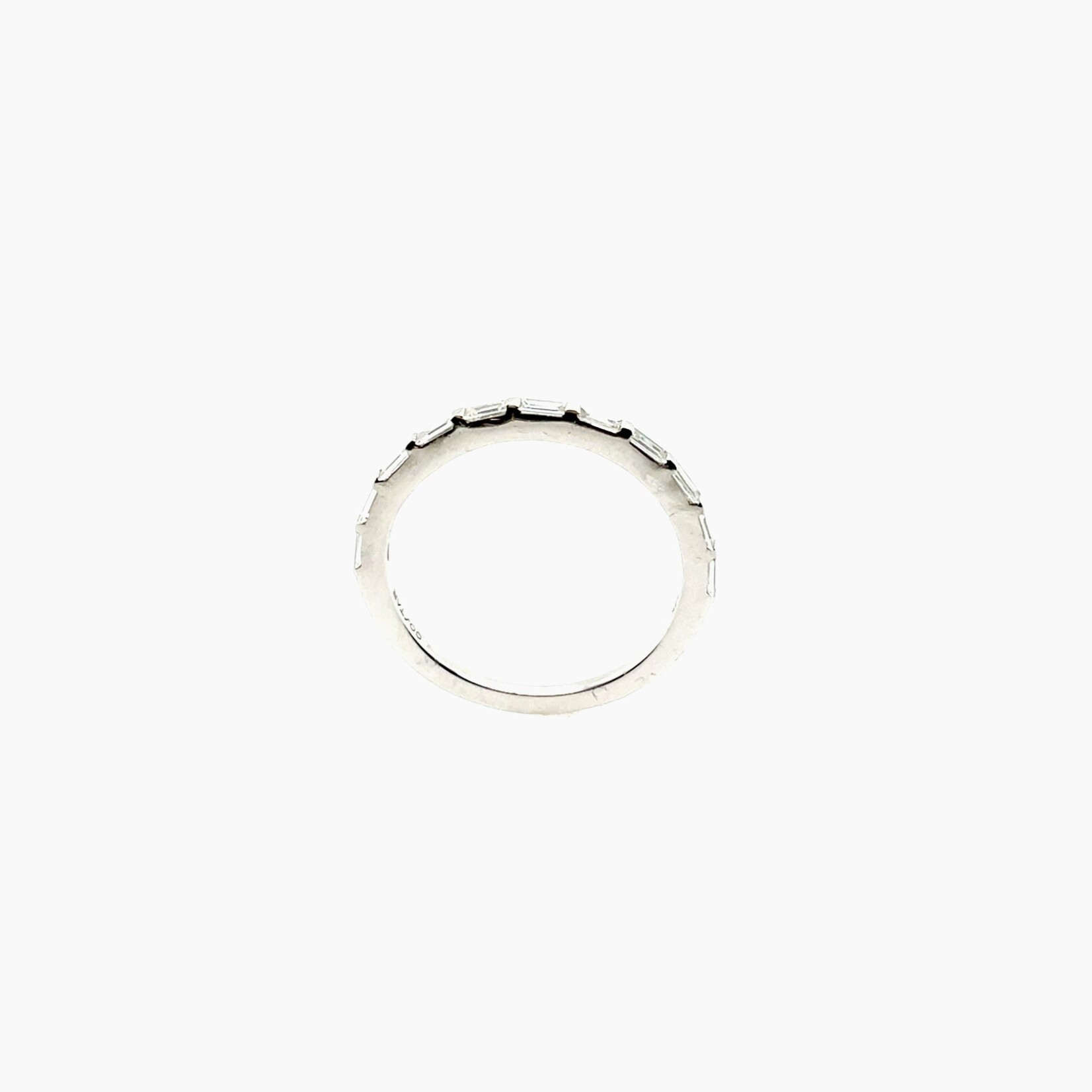 14K baguette Diamond Wedding Band Size 6