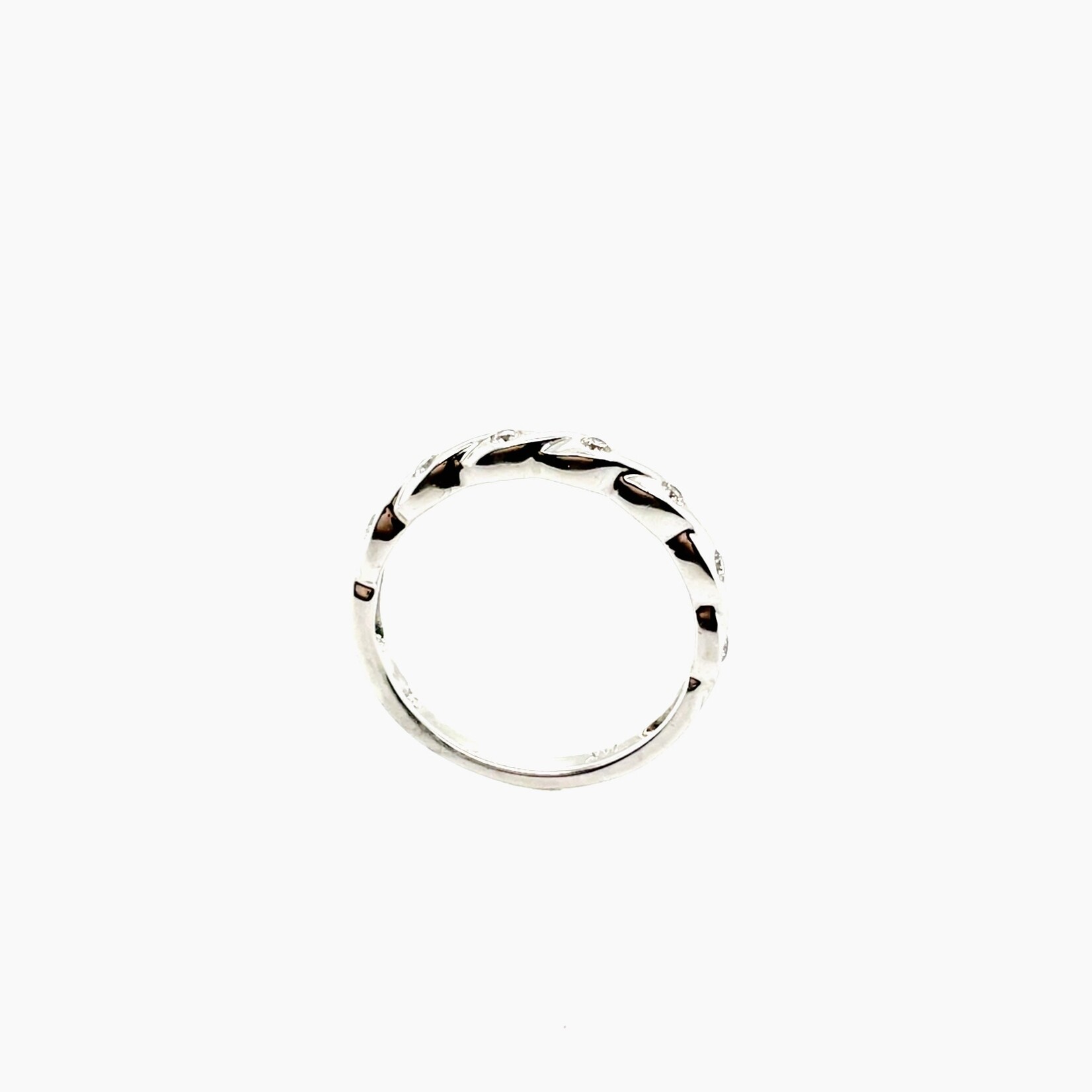14 Kt White Gold Bridal Diamond Ring 0.2 Ctw  Size 6