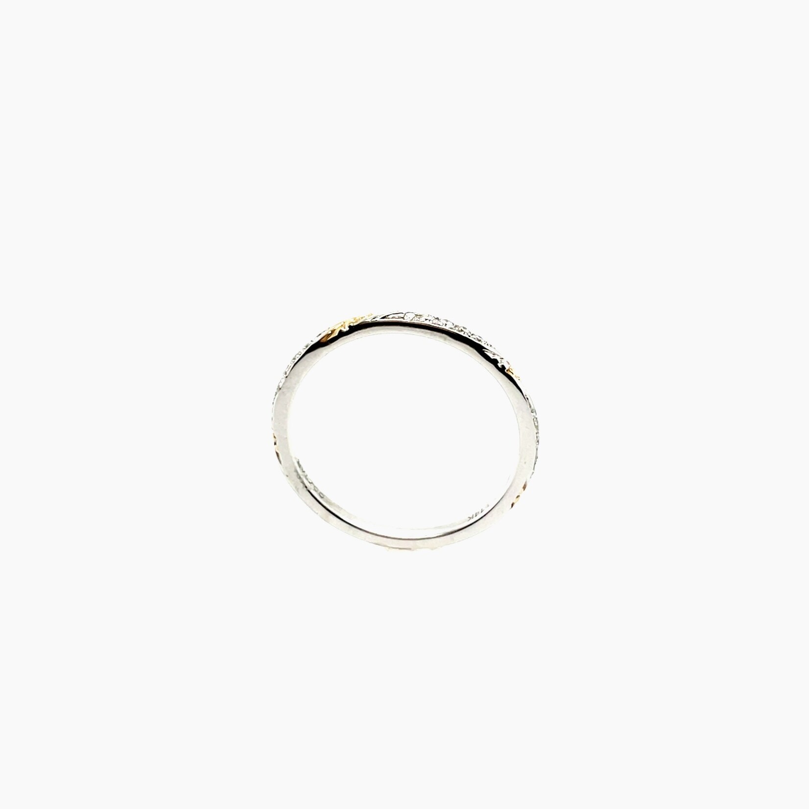 14Kt Y & W Gold Dia Band  0.10 Ctw VS2-SI1 FG Size 6