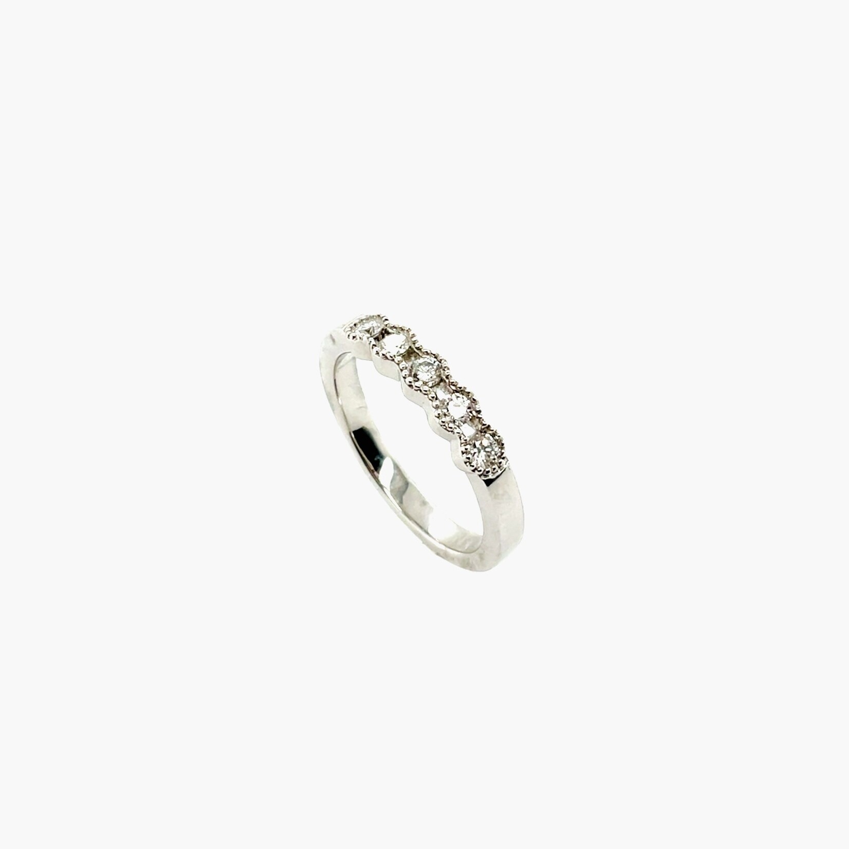 14KW Ladies Diamond Band, 0.20ct, Size 6