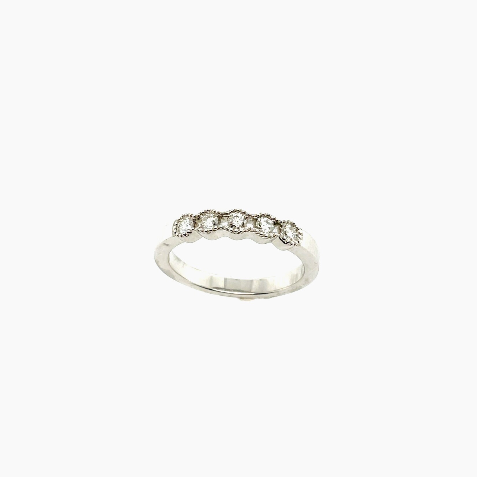 14KW Ladies Diamond Band, 0.20ct, Size 6