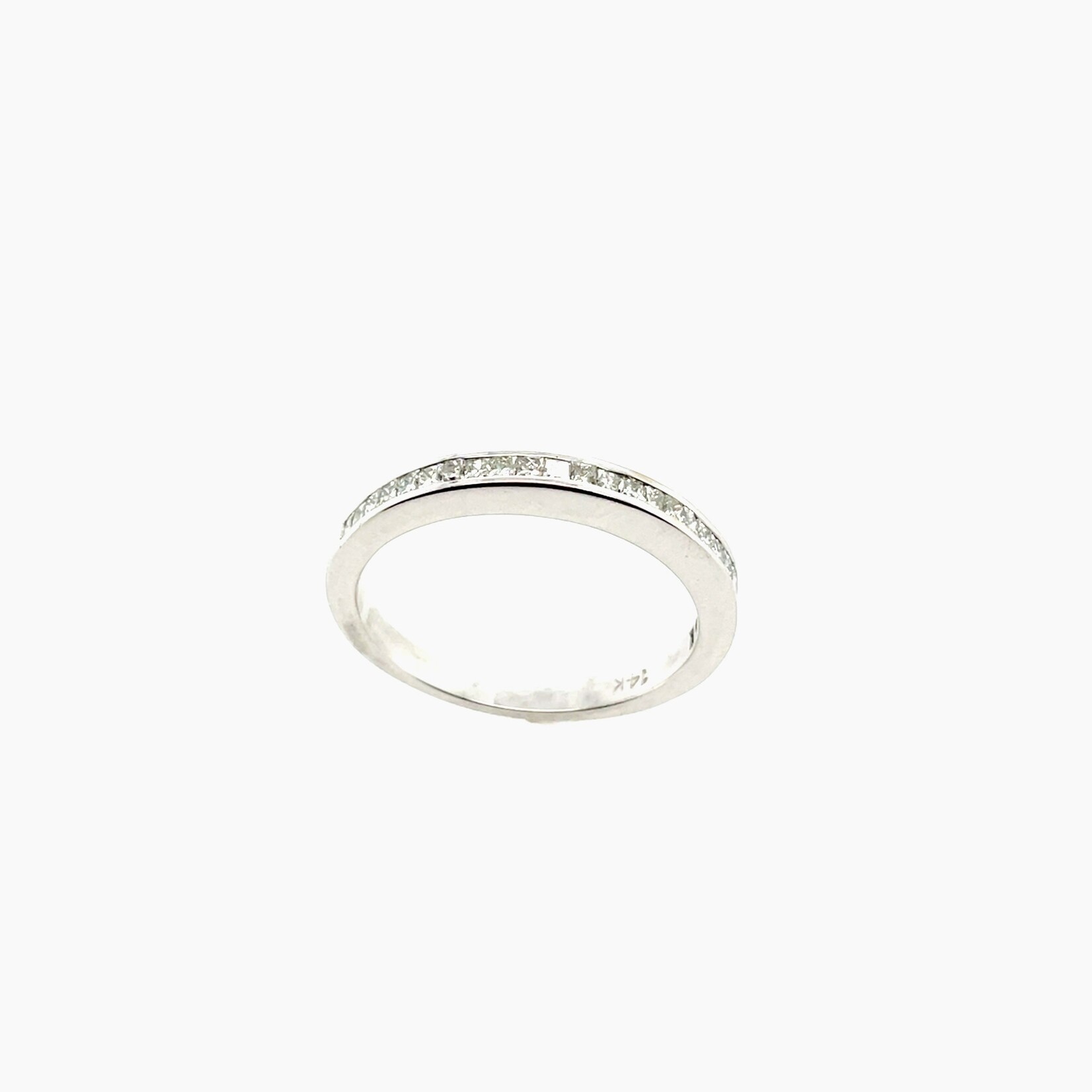 14 Kt White Gold Ladies Diamond Band, 0.40ct, #6