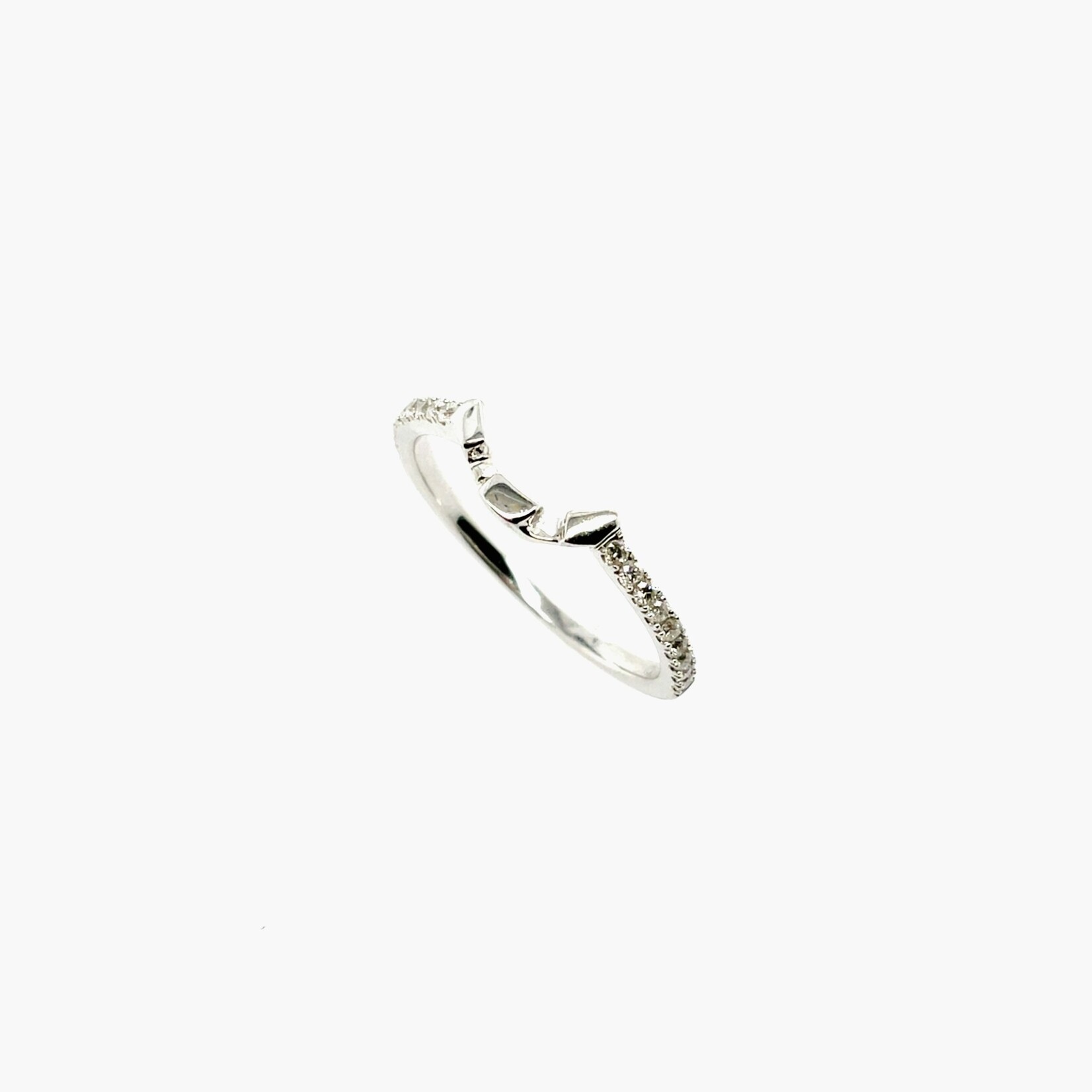 14Kt WG Ladies Diamond Band #6 .18 Ctw, Size 6.25