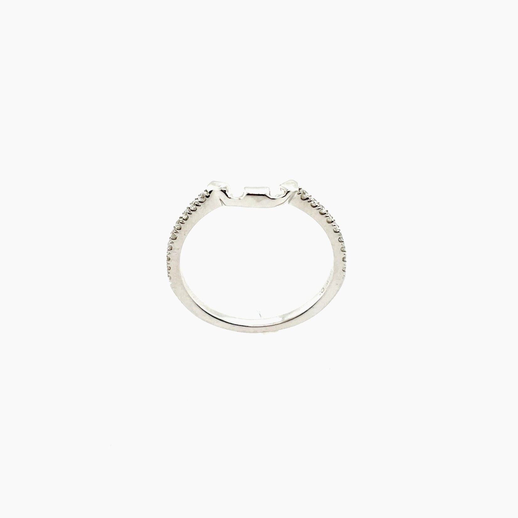 14Kt WG Ladies Diamond Band #6 .18 Ctw, Size 6.25