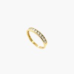 10K Yellow Gold Wedding Band CZ Size 10