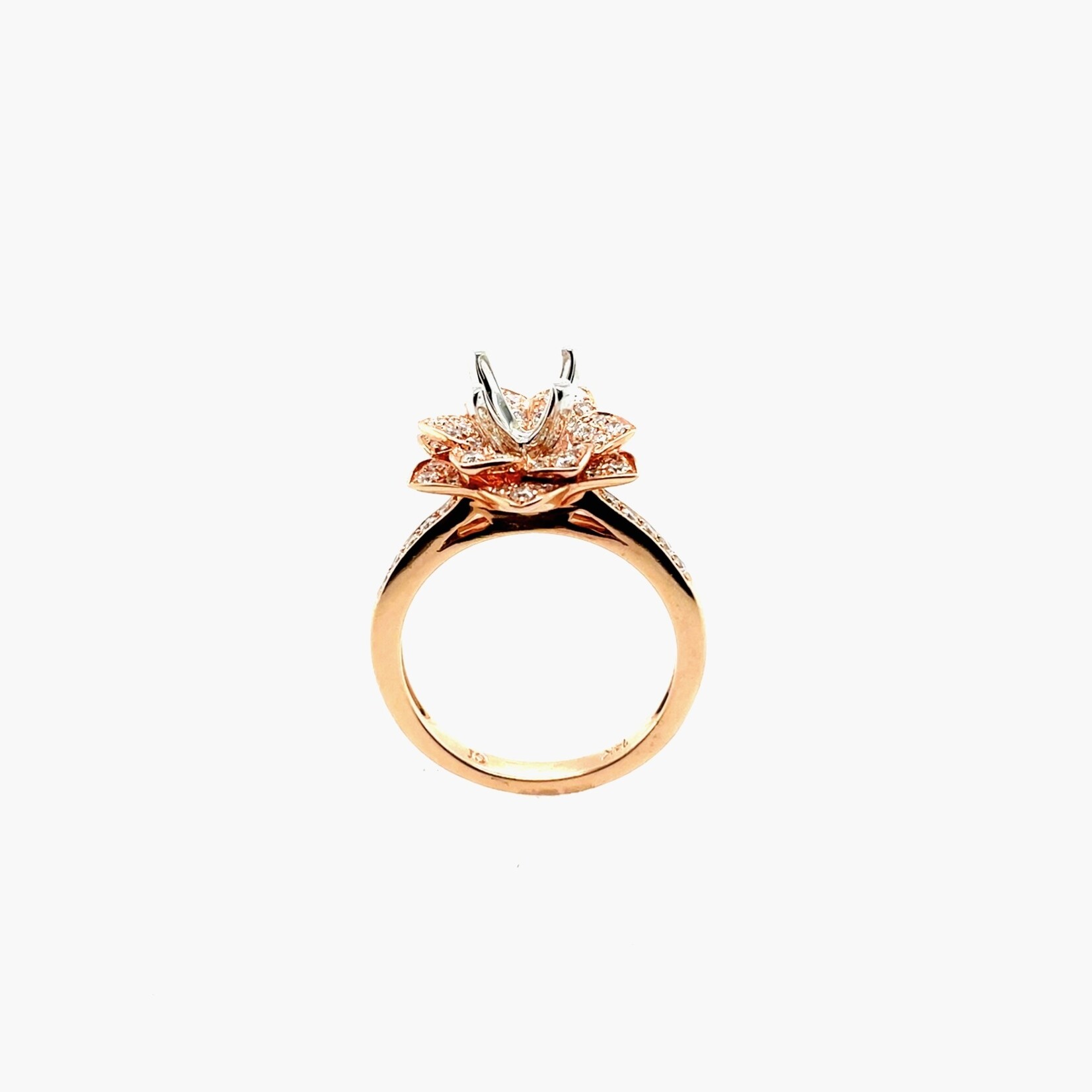 14K Rose Gold Bridal Mounting  Size 6