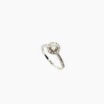 14K White Gold Halo Ring Size 7