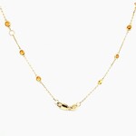 14K Yellow gold citrine necklace Earring Set