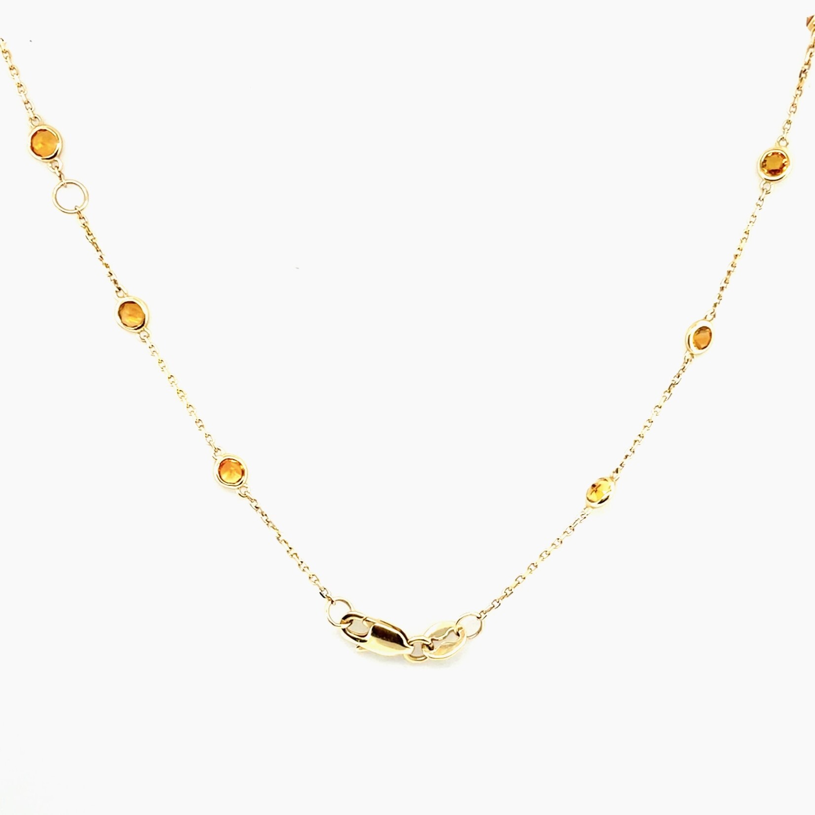 14K Yellow gold citrine necklace