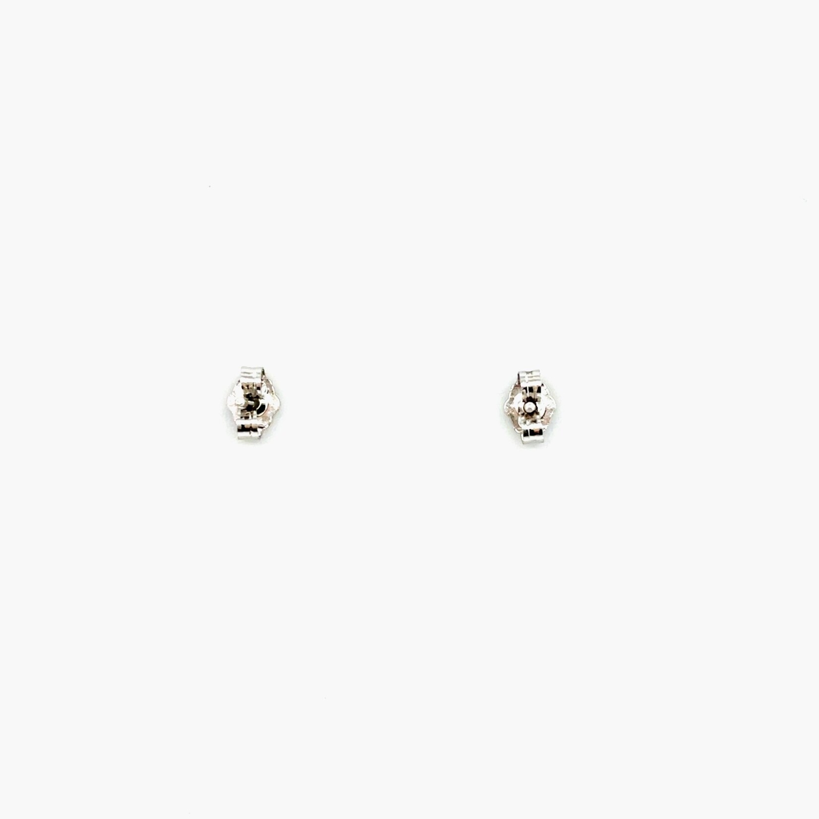 Silver Black Diamond Stud Earrings .50 Ctw