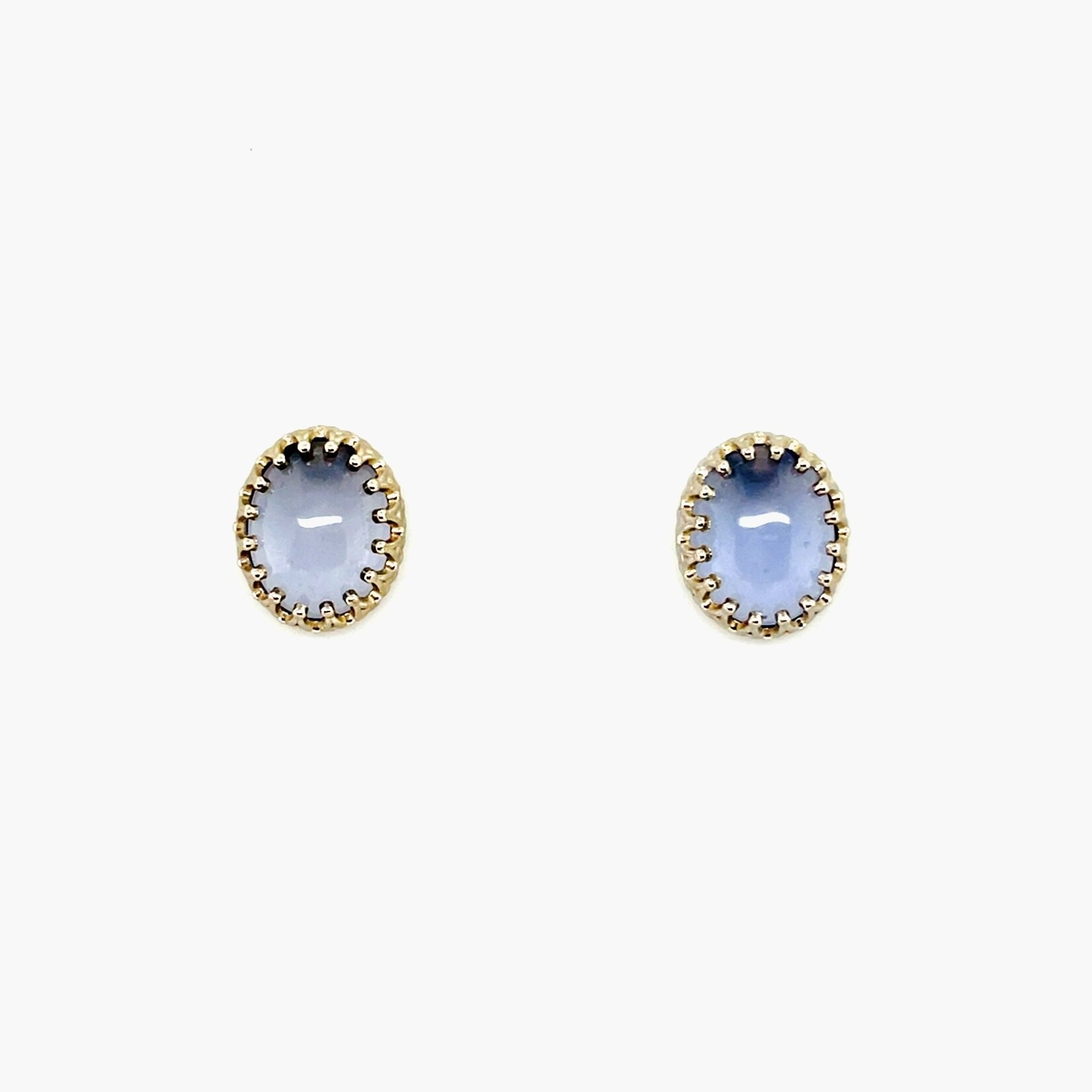 14k WG Chalcedony Earrings