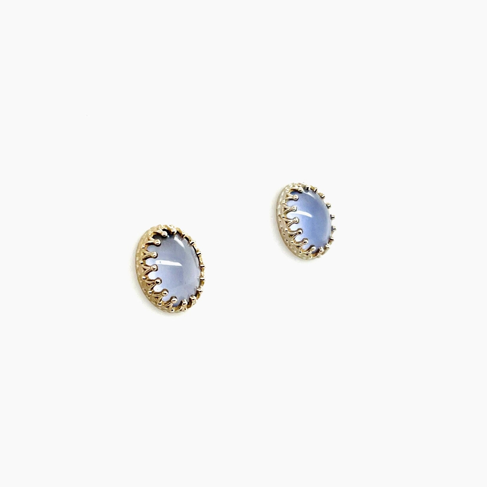 14k WG Chalcedony Earrings