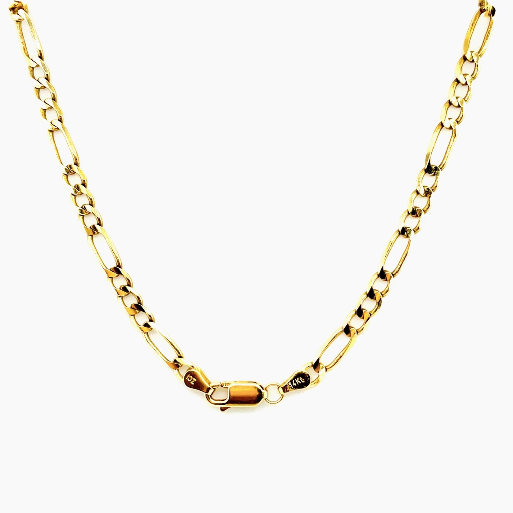 14 Kt YG Figaro Chain 4mm 20"