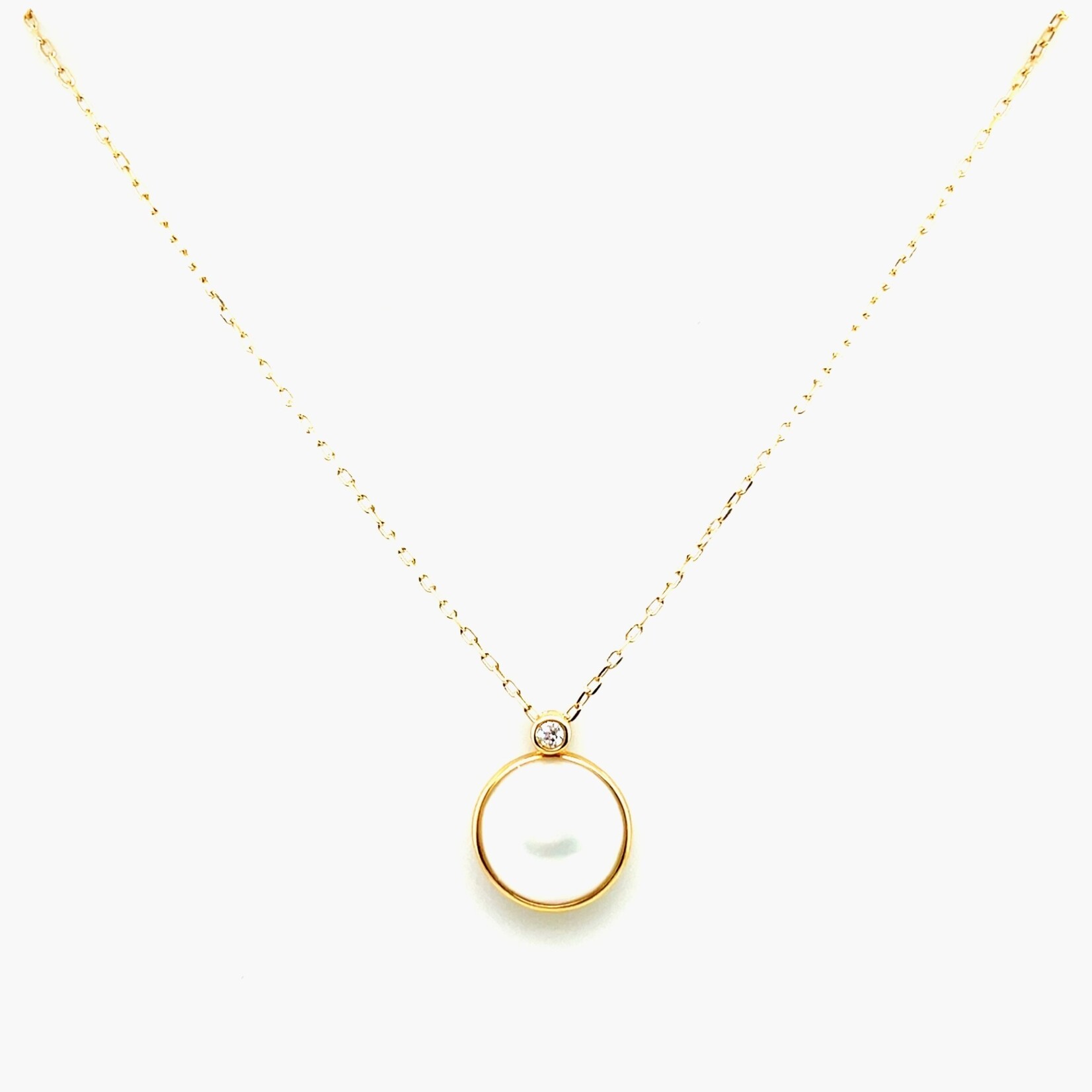 Yellow Mabe Pearl VS D Earrings Necklace Set