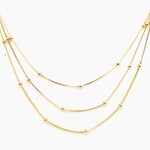 Gold Plated Triple Station Bead Chain