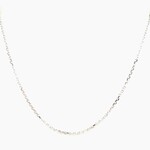 Z's Creations 14k White Gold Cable Chain, 18"