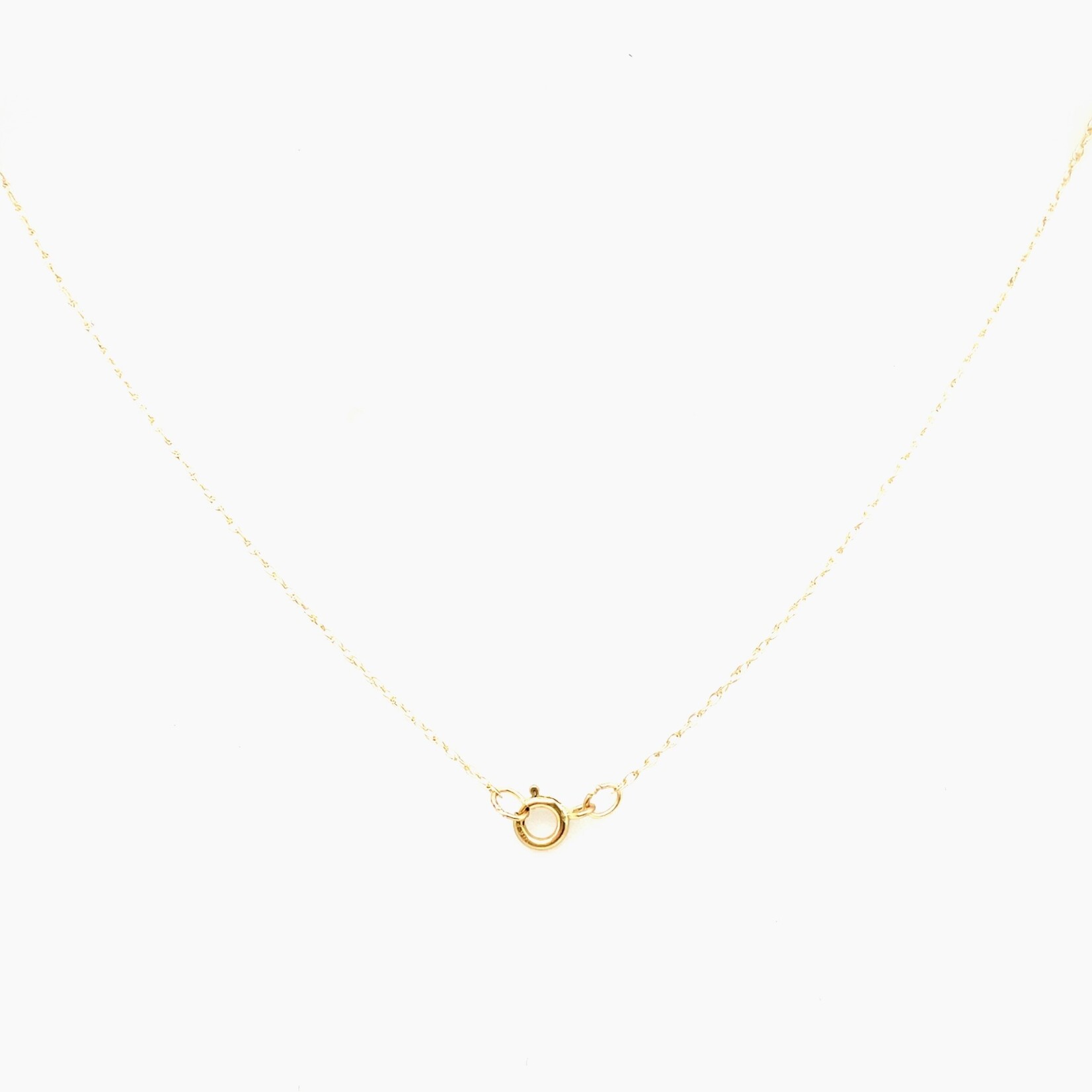 10 KT YG 5mm Cr. Sapphire Heart Necklace w/ 18"