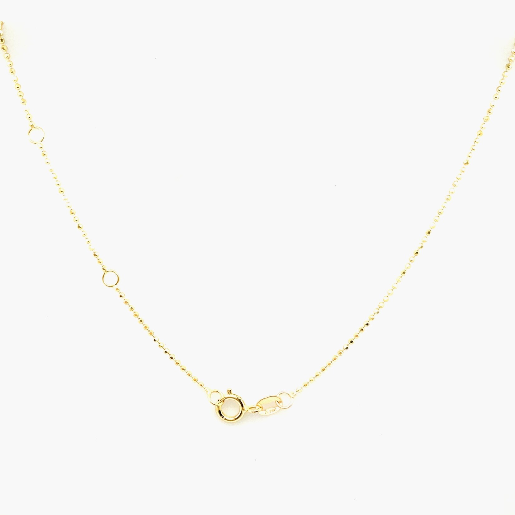 14 KT YG Multi-Gem Adjustable Necklace 16-17" 6.00 Ctw