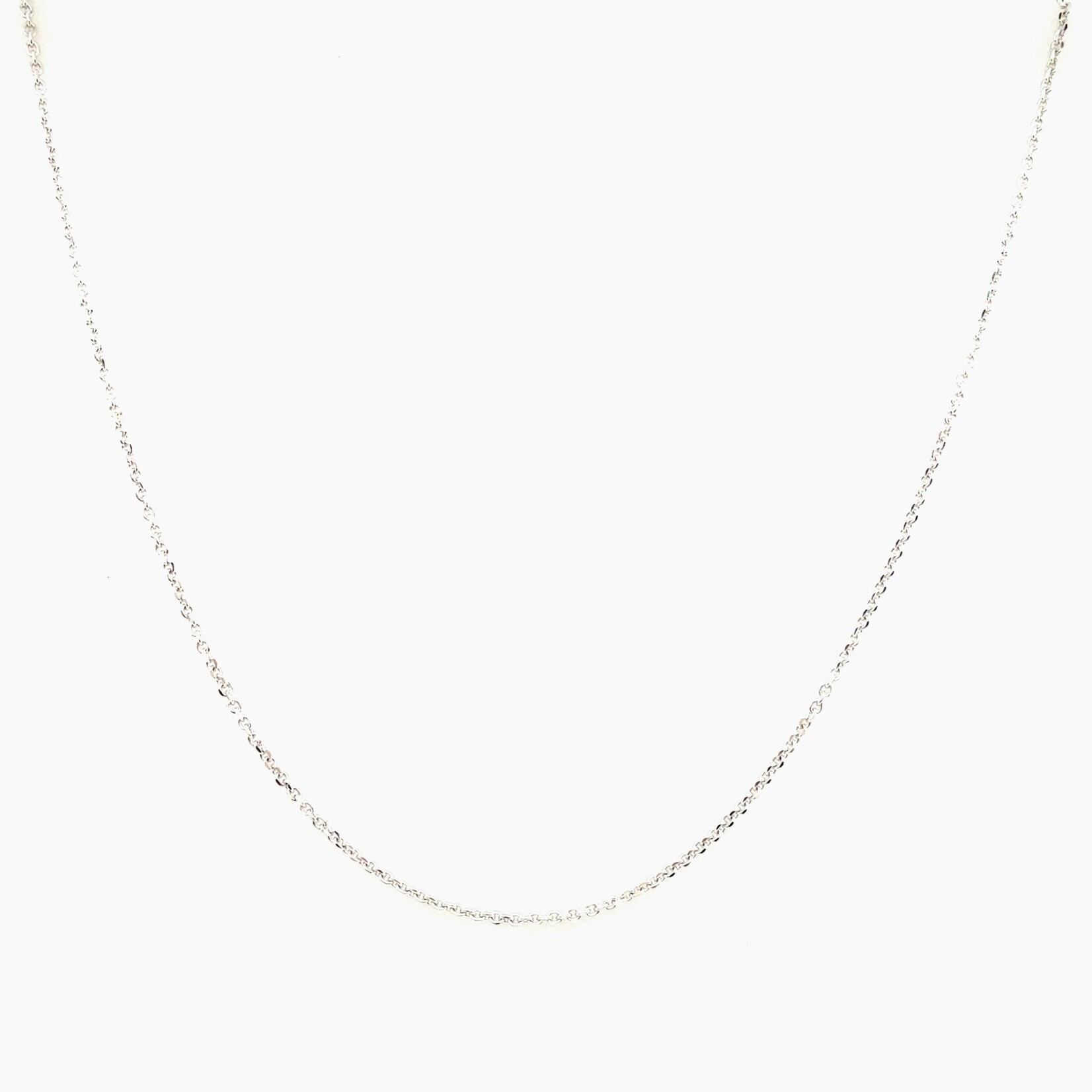 Z's Creations 14K White Gold 18" Cable Chain
