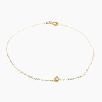 8" 14ky Sol. Diamond Link Brac.