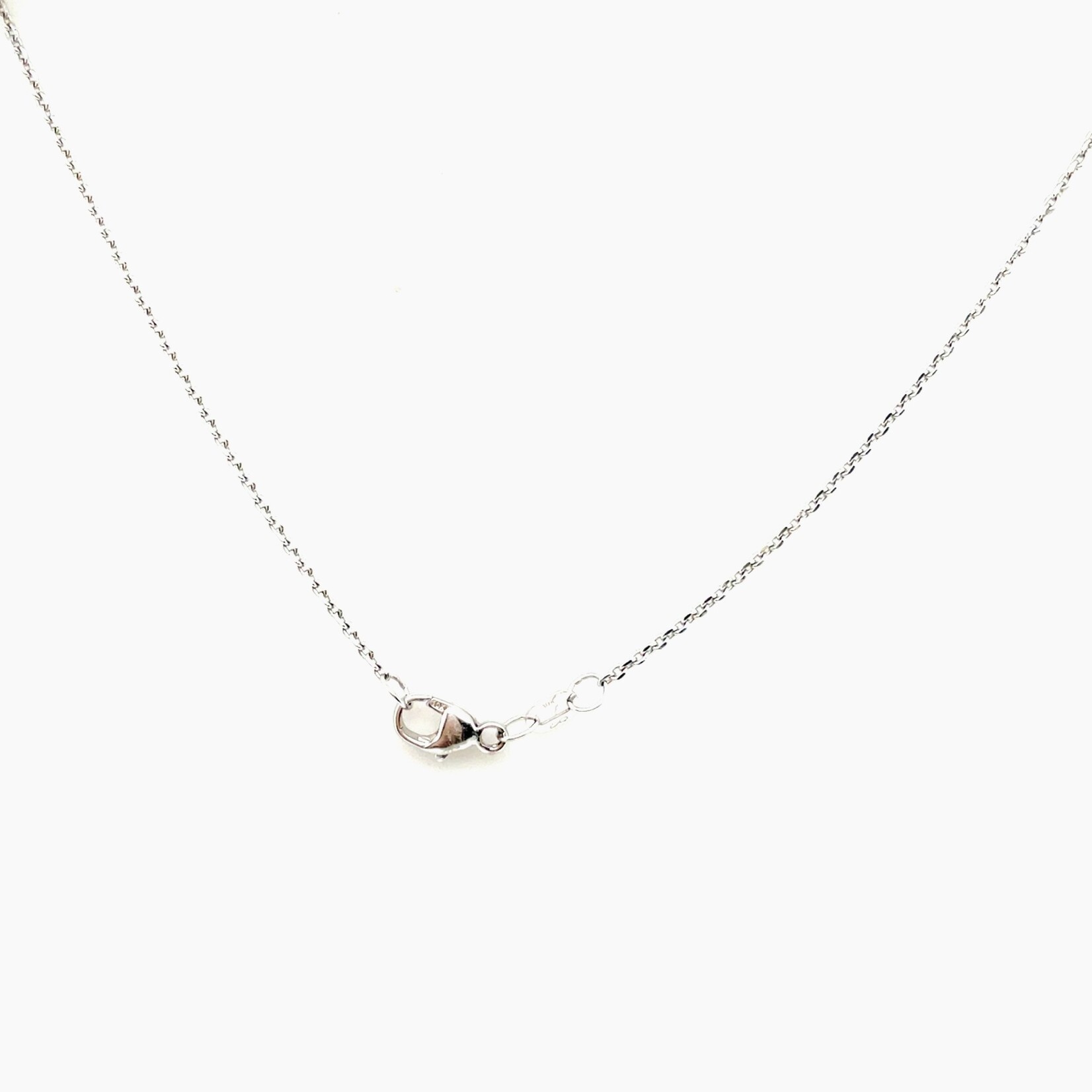 10 Kt W  Ladies Diamond Necklace 18"  0.20 Ctw