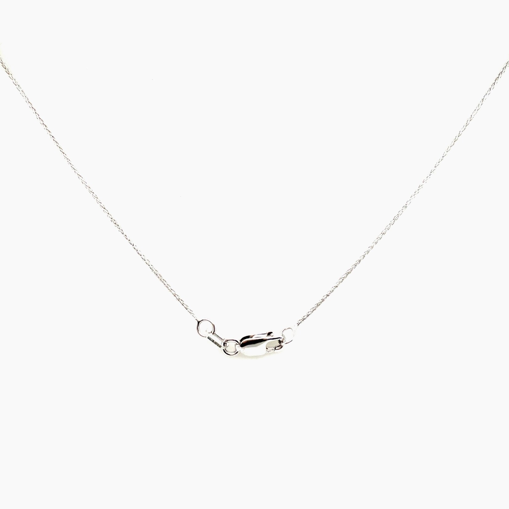 14 Kt White & Yellow Gold Cross Necklace 0.125 Ctw