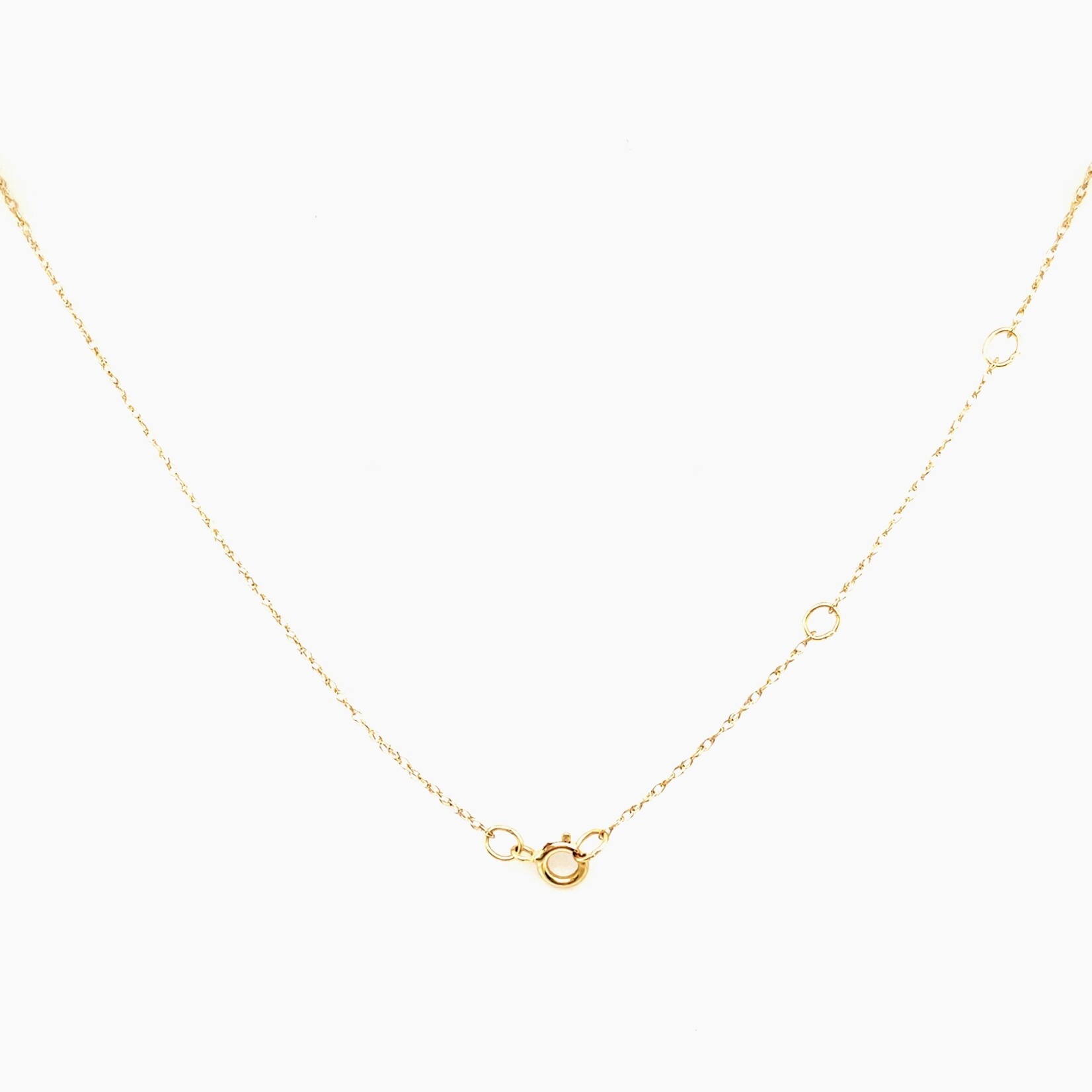 14 Kt Yellow Gold Emerald Cross Necklace