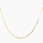 14K Yellow Gold Box Chain, 18"