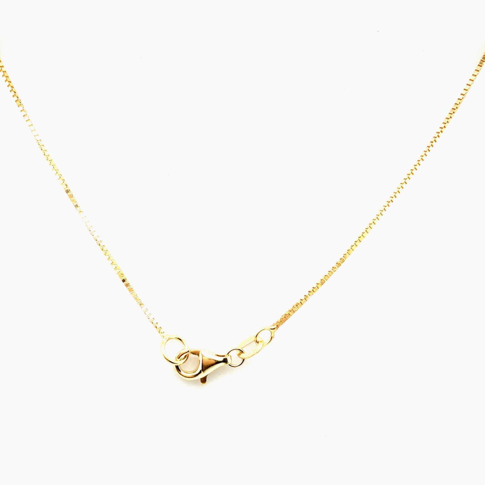 14K Yellow Gold Box Chain, 18"
