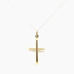 10 Kt YG Cross w/ 16" Chain