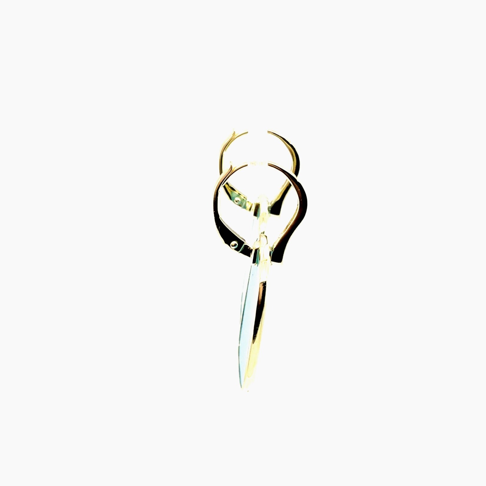 14KT YG Turqouise & Diamond Earrings