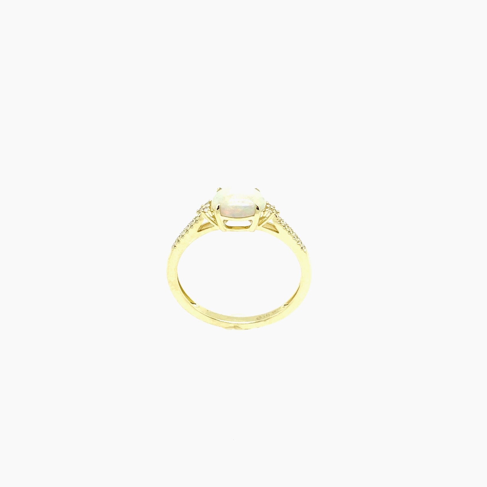 14K Opal & Diamond Ring Size 6.5