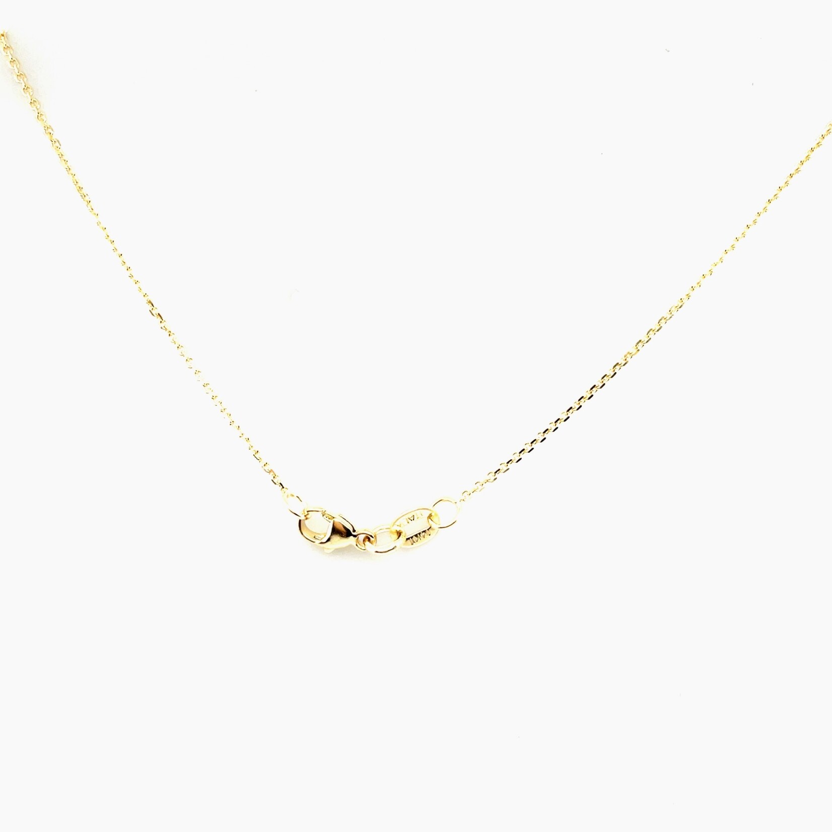 14KT YG Ruby/Sapphire Cross Necklace
