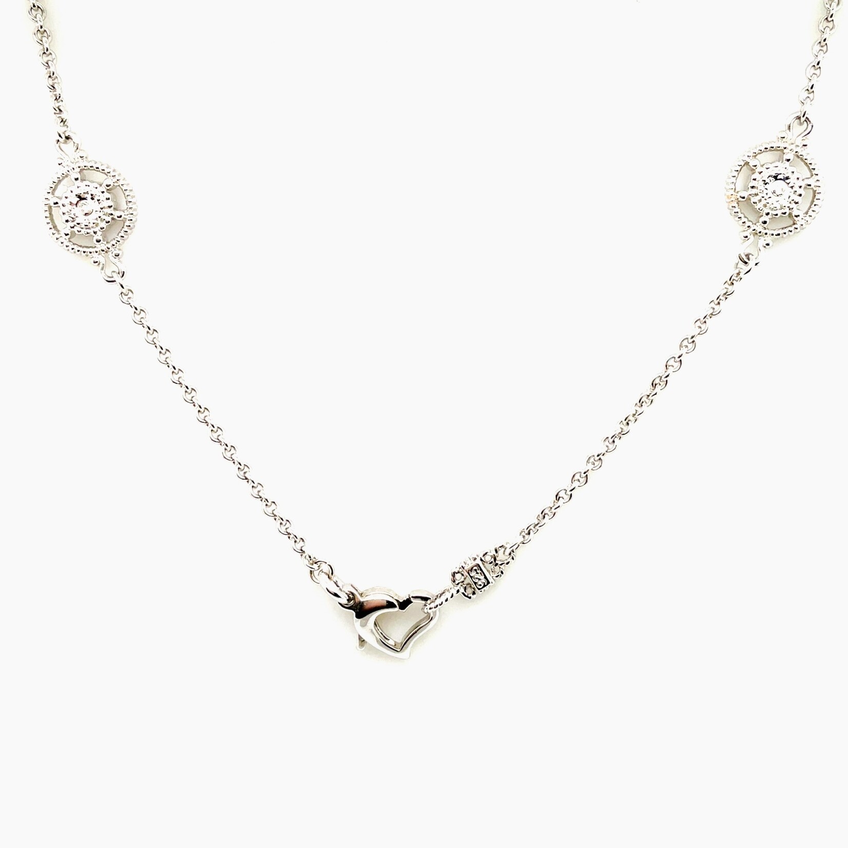 Euphoria Silver Designer Necklace .07 Ctw