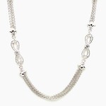 Sterling Silver & Diamond Accent Necklace (36")