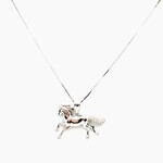 14 Kt WG Diamond .150 Ctw Horse Charm