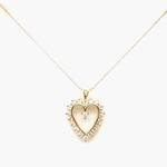 14 Kt Ladies 18' Chain & Dia Heart Pendant 1. Ctw