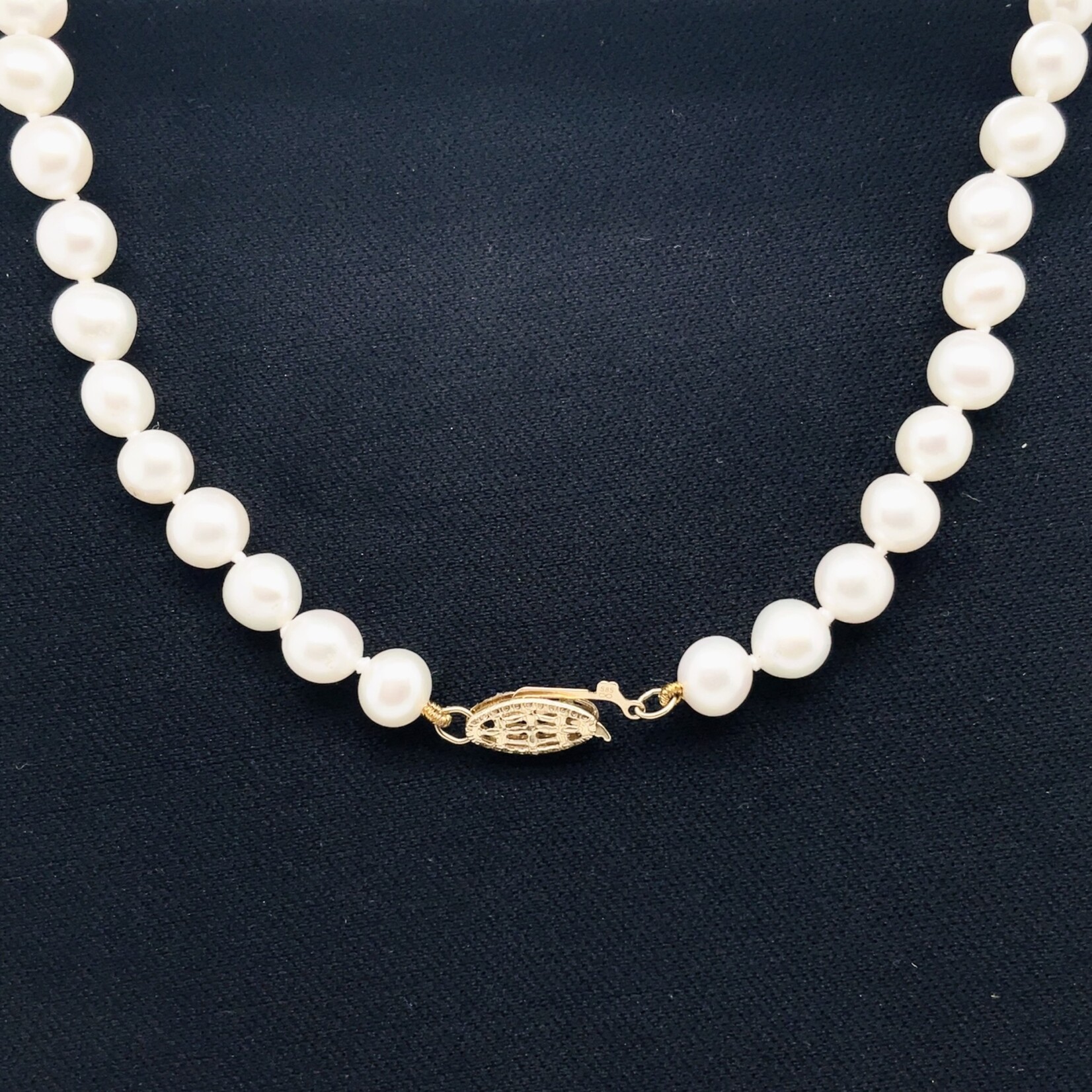 14Kt YG 18" Pearl (5.5-6.5mm) Necklace