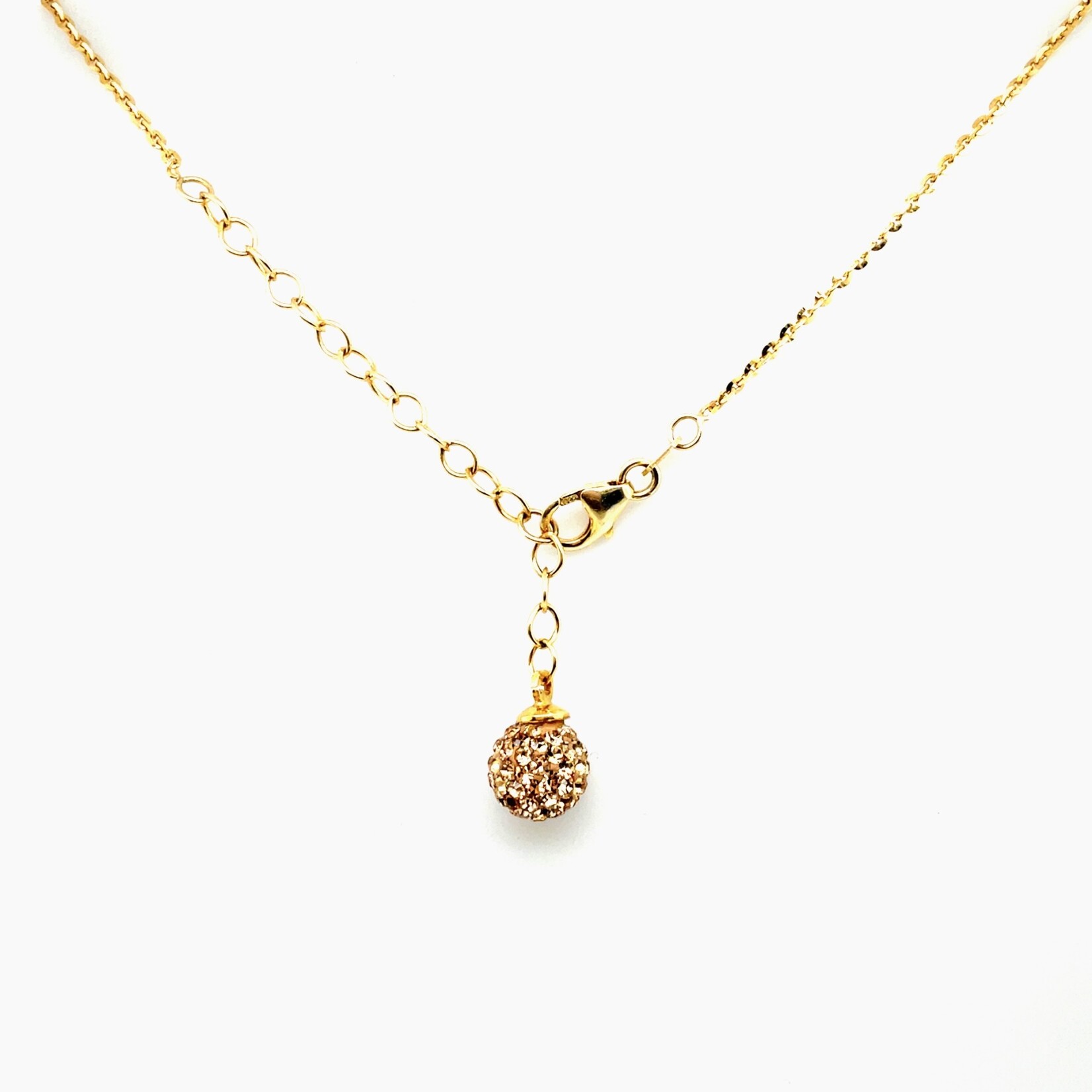 La Costa Sterling Silver Gold Plated Chain & Diagonal Charm Necklace Set