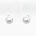 Sterling Silver Grey Pearl Stud Earrings