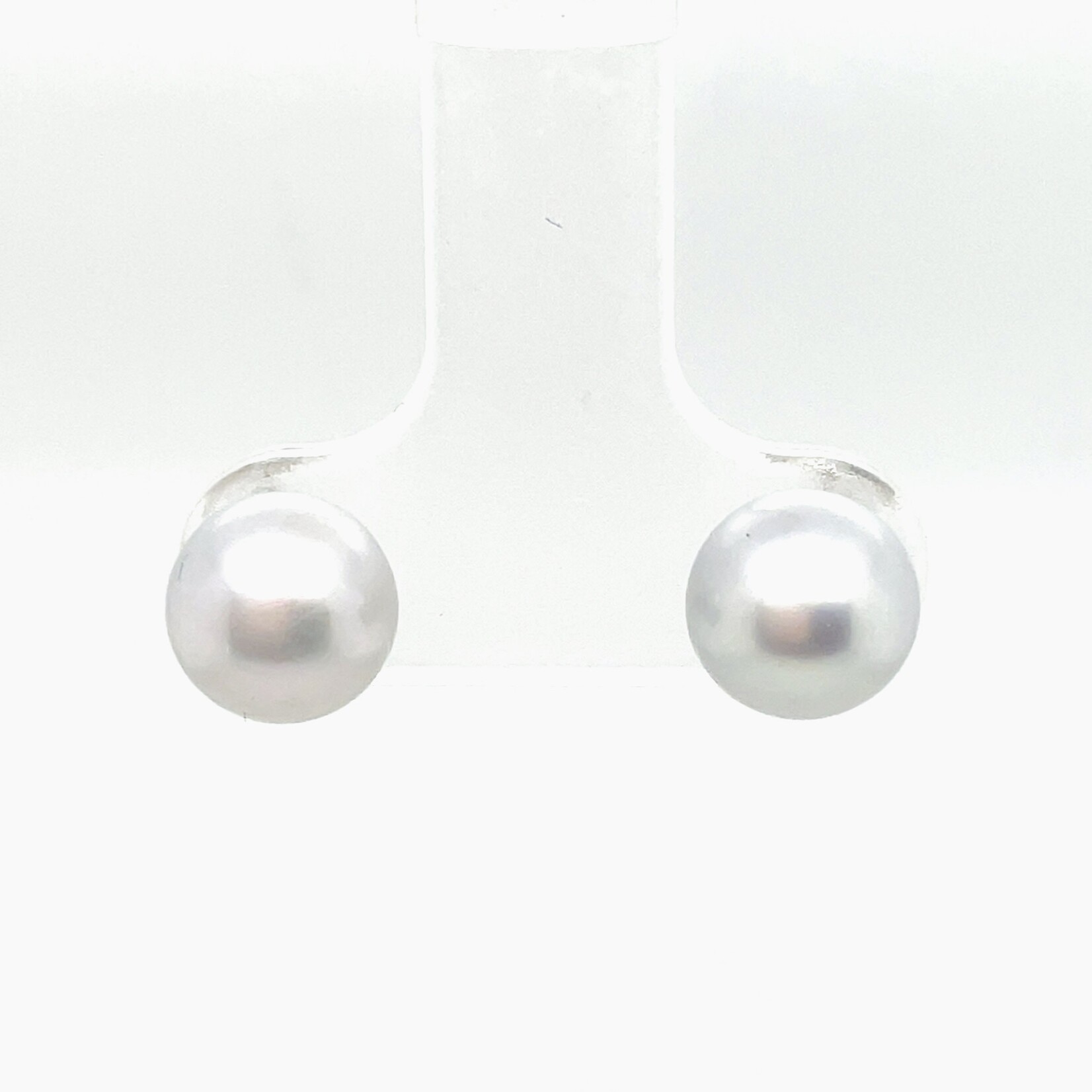 Sterling Silver Grey Pearl Stud Earrings