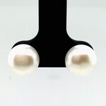 Sterling Silver White Pearl Stud Earrings