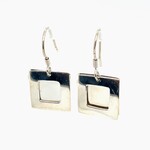 Sterling Silver Square Earrings