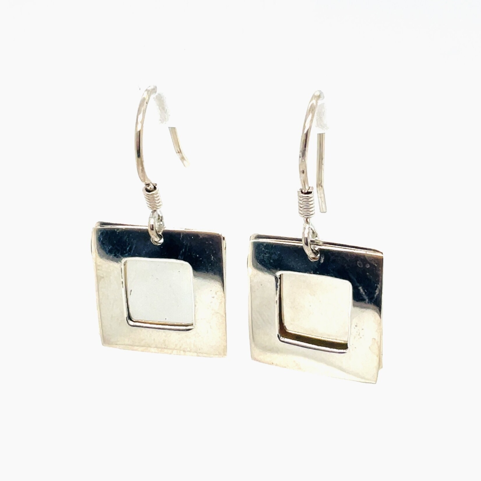 Sterling Silver Square Earrings